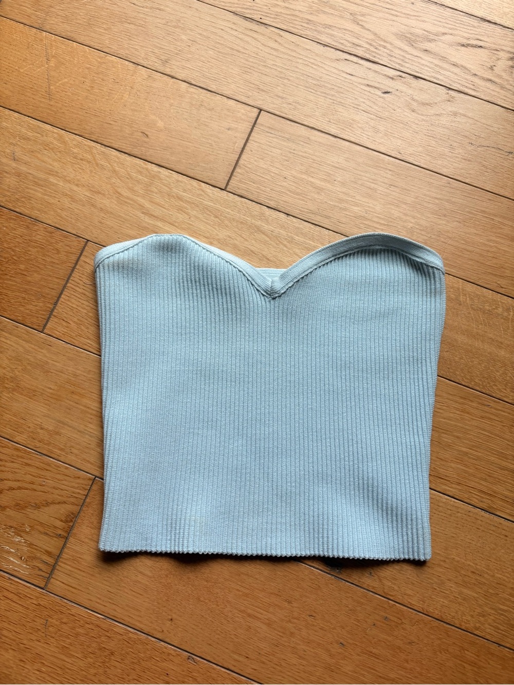 Aritzia babaton  Ribbed Tube Top in Light Blue